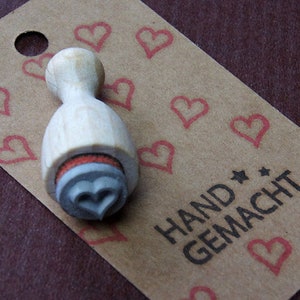 Stempel kleines Herz 2 Ministempel Herzchen, kleines Mitbringsel, für Scrapbooking,