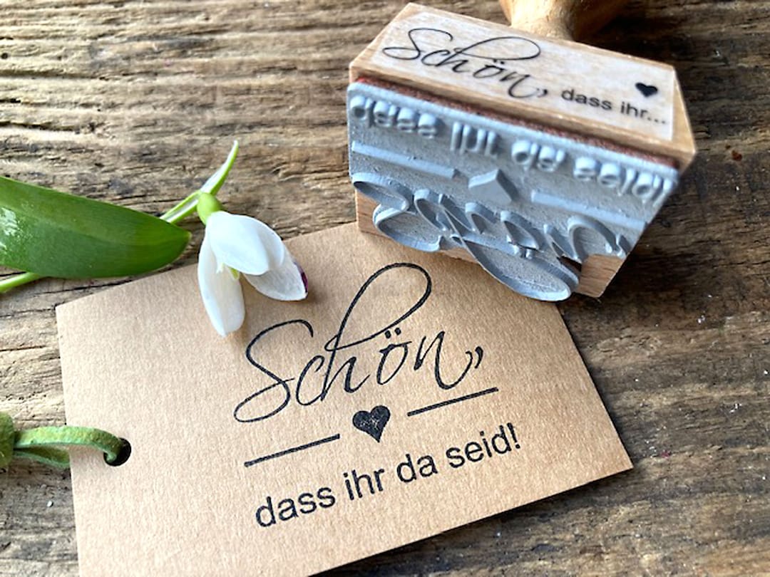Stempel Schön dass ihr da seid Stempel Schön dass es euch gibt Stempel Hochzeit Gastgeschenk