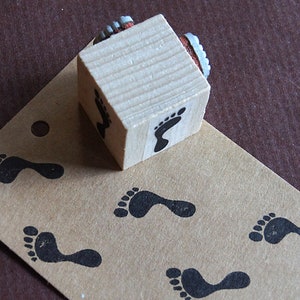 Stamp footprint stamp foot right and left for card design birth footprint baby souvenir for children