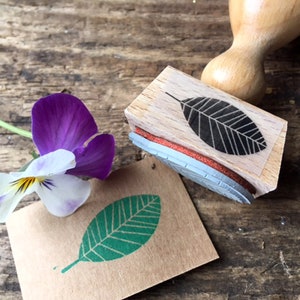 Stempel Blatt, Motivstempel Blätter Pflanzen Natur, Blätterstempel für Karten, Geschenkpapier Lesezeichen, Geschenk für Freundin