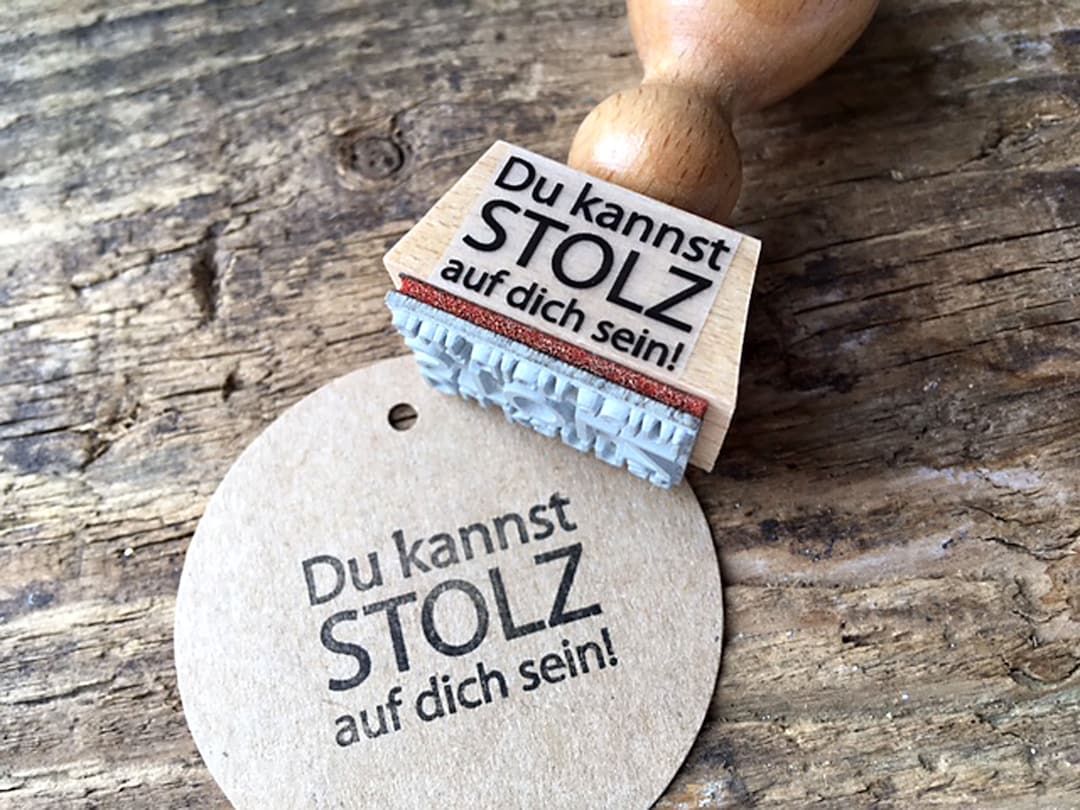 Lehrerstempel Du kannst stolz auf dich sein Stempel Lehrer Schule Abschied Geschenk