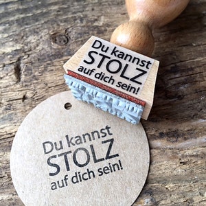 Lehrerstempel Du kannst stolz auf dich sein Stempel Lehrer Schule Abschied Geschenk Motivationsstempel