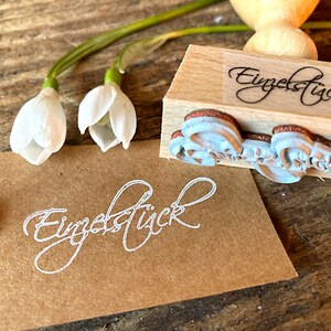 Stempel Einzelstück Stempel Unikat Textstempel für einzigartiges handgemachtes Geschenk