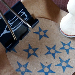 Stempel kleiner Stern 5 Ministempel Sternchen für Scrapbooking und Bulletjournal, kleines Mitbringsel