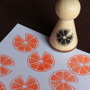 Stempel Orangenscheiben Motivstempel Orange Sommer Apfelsine Zitrone Zitronenscheiben
