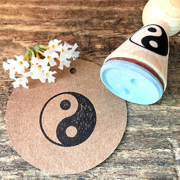 Stempel Yin Yang Symbol aus der chinesischen Philosophie Taoismus Stempel Daoismus Yin und Yang als spirituelles Geschenk