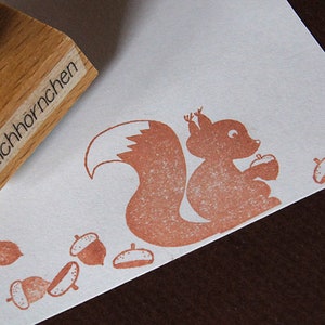 Stempel Eichhörnchen, Motivstempel Eichkater, Stempel Wald Tier, Tierstempel Waldtier, Geschenk für Naturliebhaber