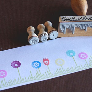 Stempelset Blumenwiese Stempel Blumen Stempel Set Frühling Motivstempel Wiese Geschenk für Freundin