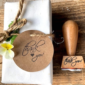 Stempel thank you Dankeschön, Hochzeit Stempel Danke mit Herz, Textstempel Vielen Dank, Geschenk für Englischlehrerin