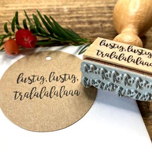 Stempel Weihnachten lustig, lustig, tralalalalaaa, Weihnachtsstempel zum Nikolaus, Stempel für Nikolaustüten und Nikolaus Geschenk