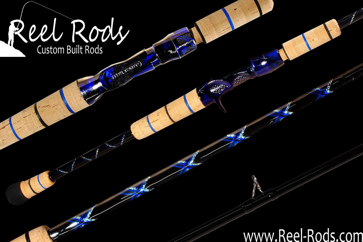 cheap custom fishing rods 80/130 XXL Zack's Rods, LLC 1 pieceDesigned for flipping heavy cover CUSTOM WALLEYE/SMALL MOUTH SPINNING ROD