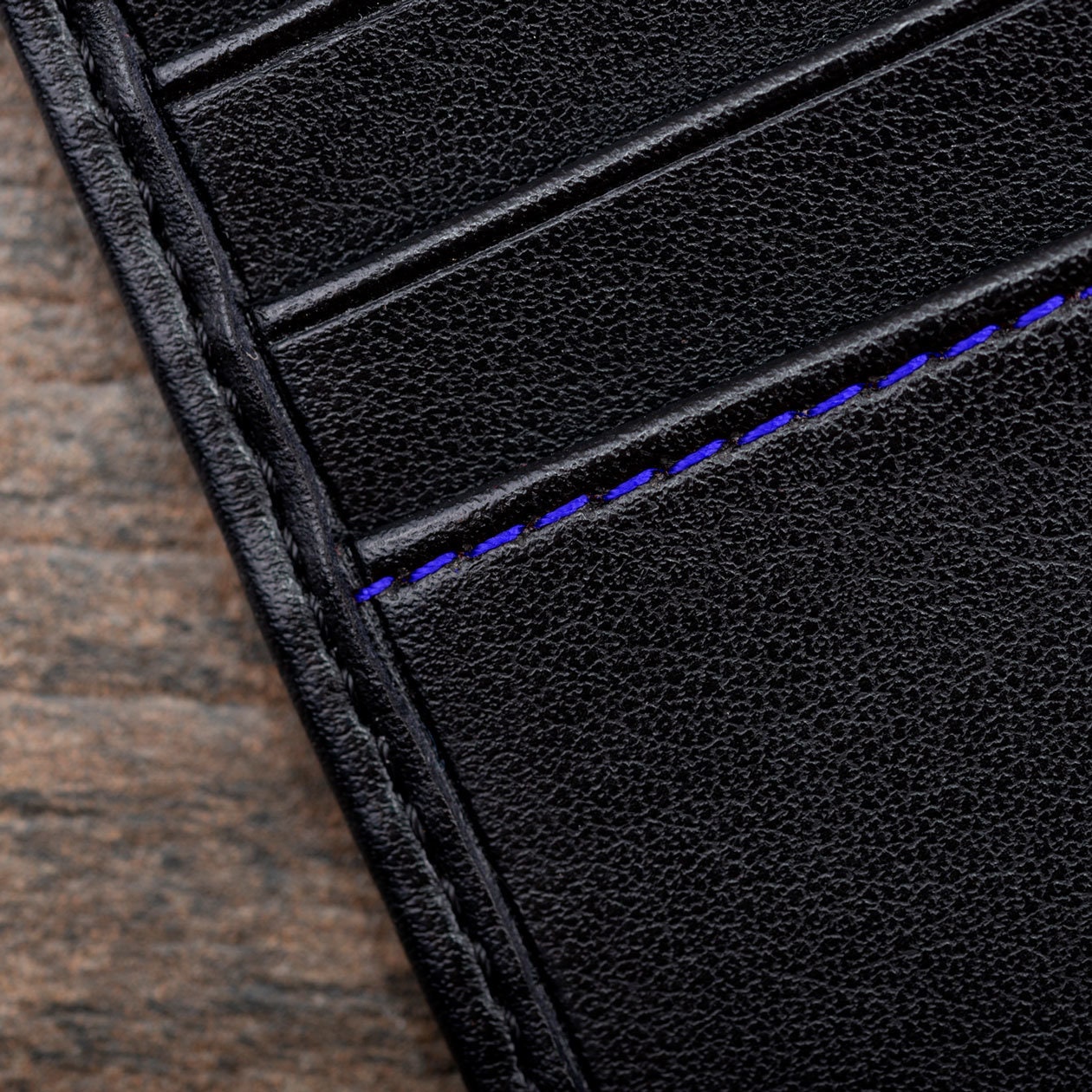Luxury Mens Vegan Wallet in Black & Blue Personalised Cruelty Etsy UK