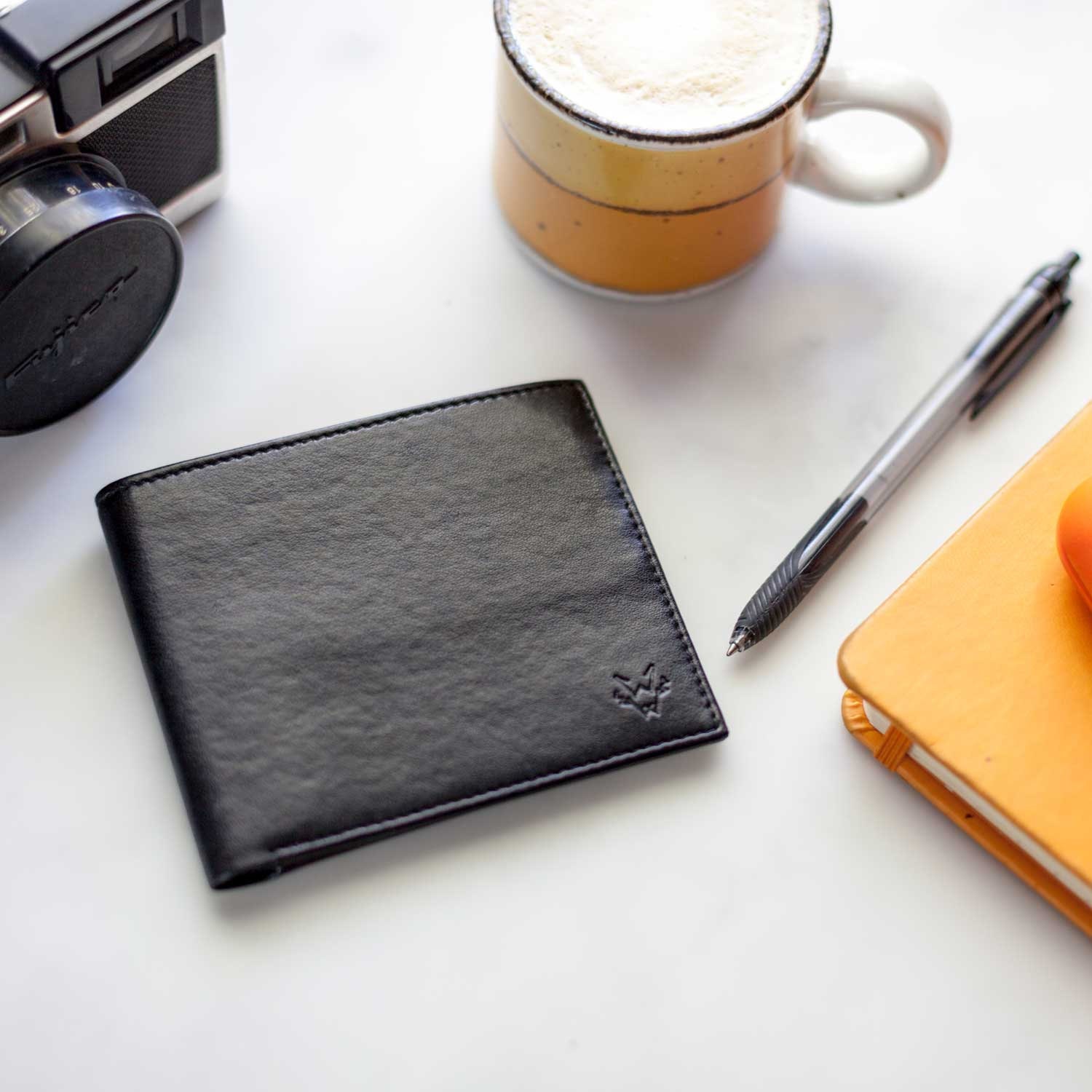 Luxury Mens Vegan Wallet in Black & Blue Personalised Cruelty Etsy UK