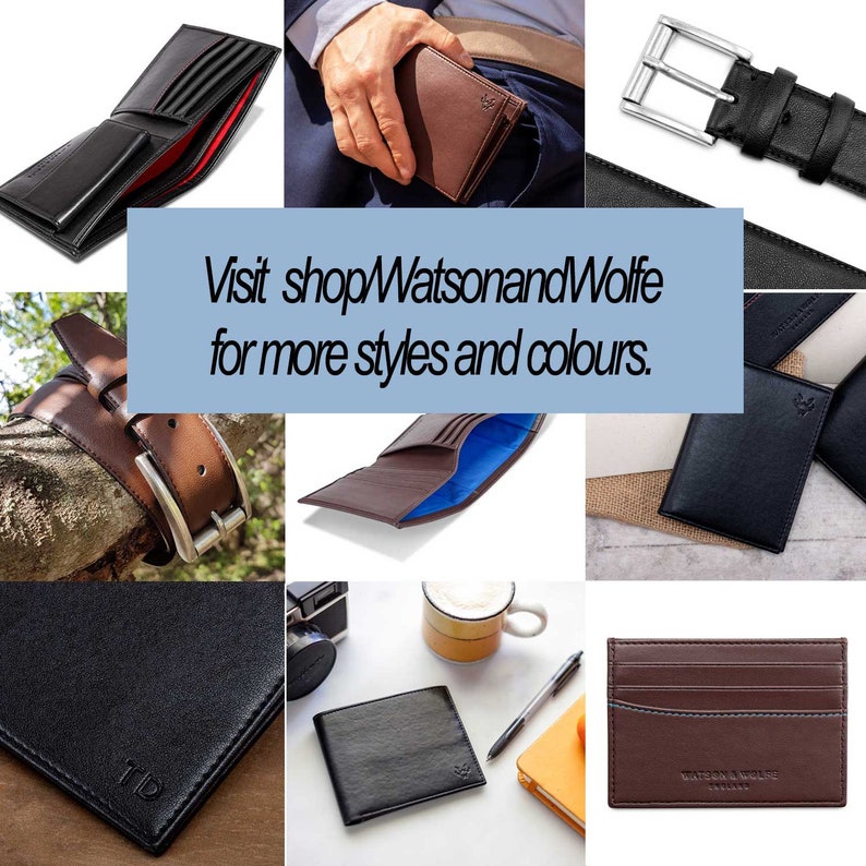 Luxury Vegan Card Holder in Black Personalised Non Leather 6 Etsy