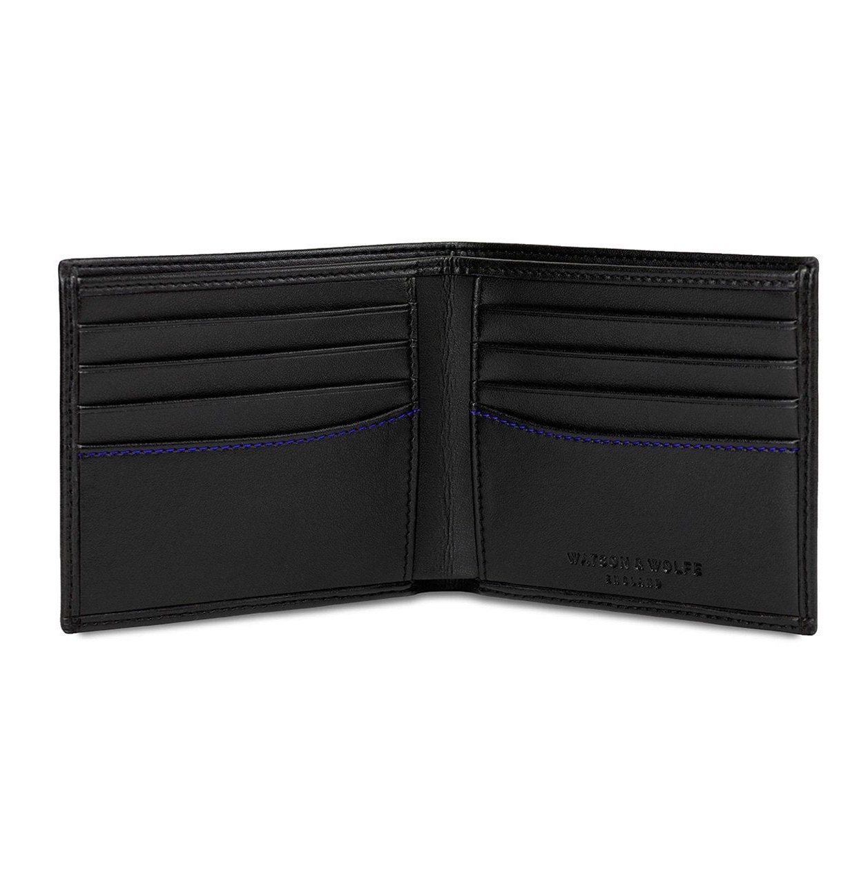 Luxury Mens Vegan Wallet in Black & Blue Personalised Cruelty Etsy UK