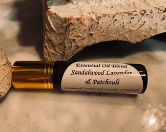 10 ml Lavender Sandalwood and Patchouli Essential oil roll on