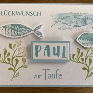 Personalisierte Taufkarte, Junge