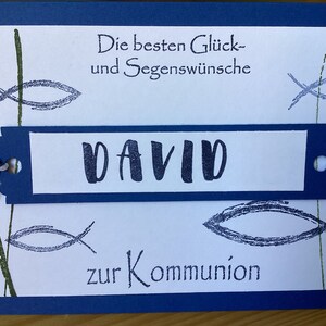 Karte zur Kommunion mit Namen