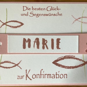 Personalisierte Karte zur Kommunion, Konfirmation, Taufe