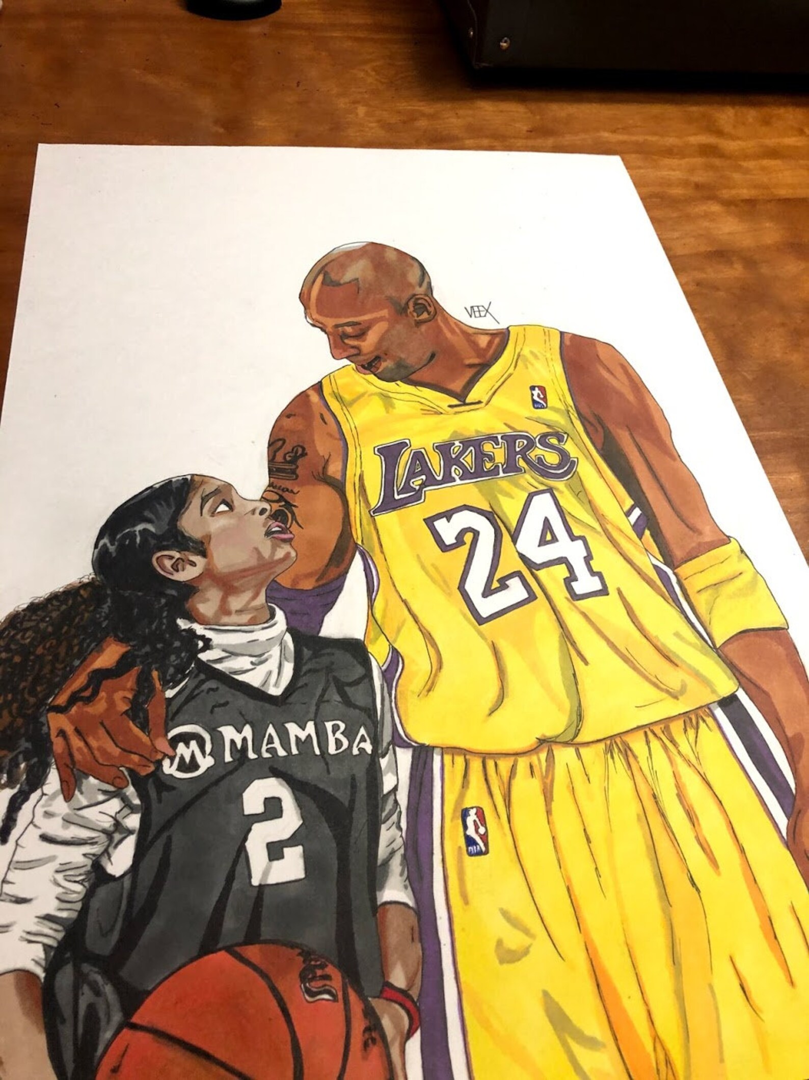 Print Kobe and Gigi Bryant - Etsy