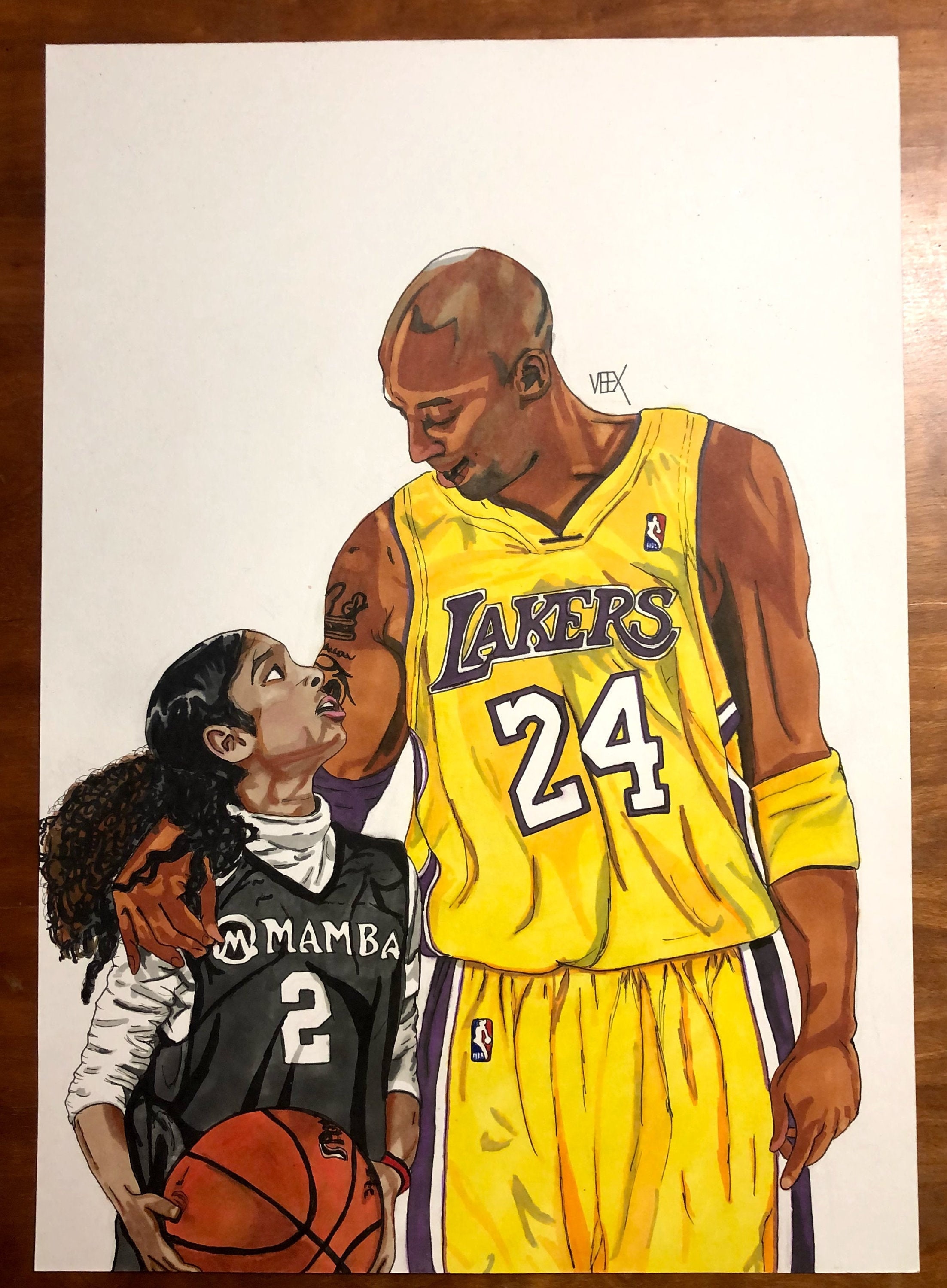 Print Kobe and Gigi Bryant - Etsy
