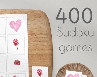 Sudoku bundle | 400 printable worksheets | preschool and homeschool activity