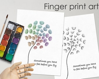 Dandelion Fingerprint Art, Kids Craft, Outdoor preschool,  homeschool printable
