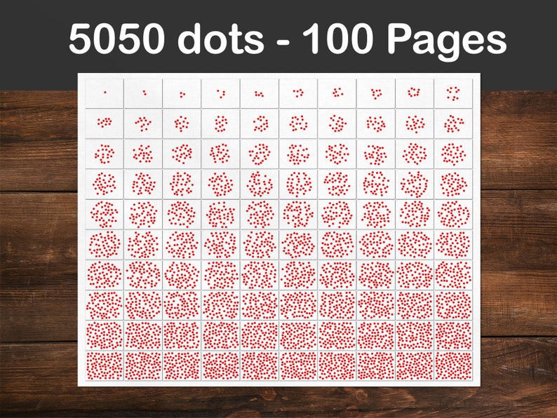 Red Dots Math flashcards, Glenn Doman, PDF File, Number flashcards image 9