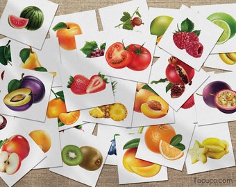 Fruits Memory Match Game | Matching Game | Preschool printable