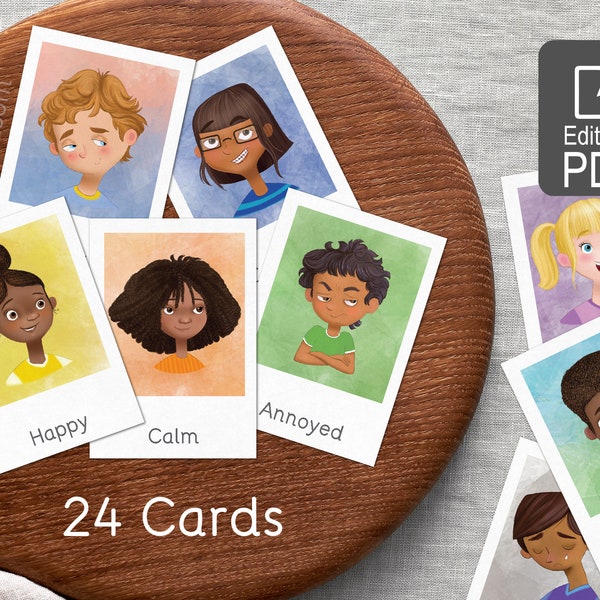 Emotions Cards | Montessori flashcards