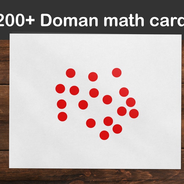 Red Dots Math flashcards, Glenn Doman, PDF File, Number flashcards