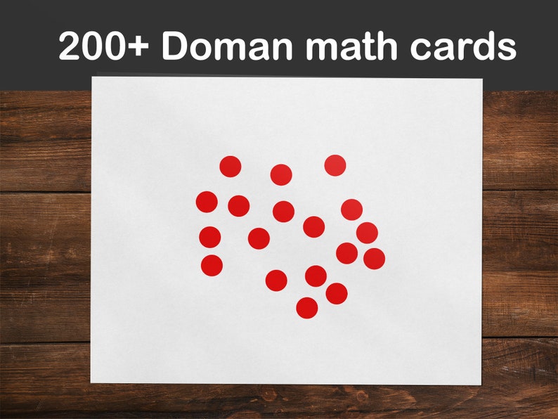 Red Dots Math flashcards, Glenn Doman, PDF File, Number flashcards image 1