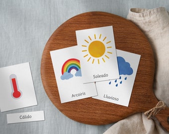 Spanish Weather flashcards | Editable to English