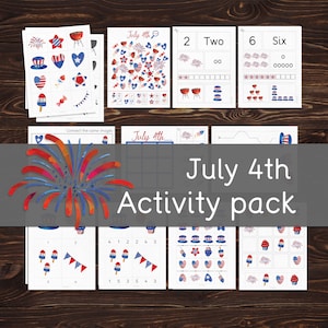 July 4th activity pack | homeschool pintables for toddlers and preschoolers