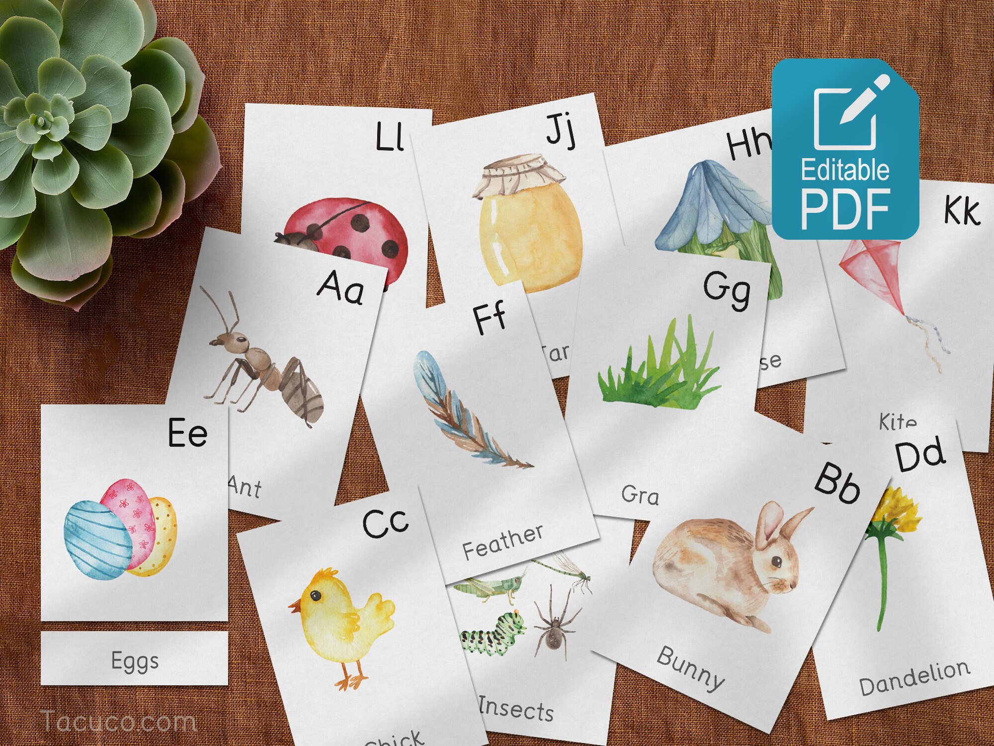 Spring Alphabet Card Alphabet Flashcards Bundle Spring - Etsy Canada