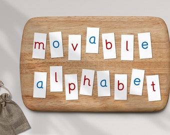 Montessori Movable alphabet, Homeschool printable