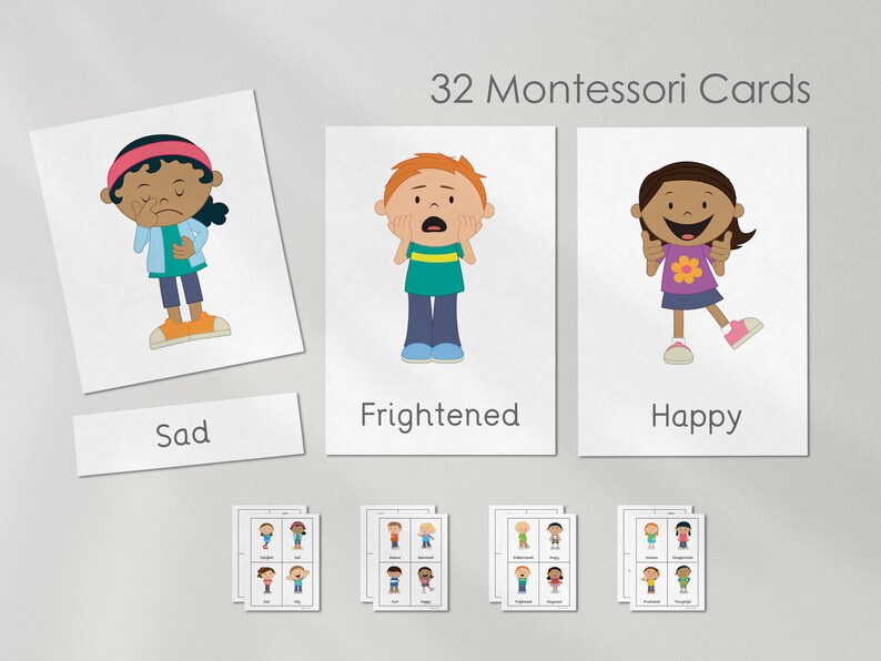 Emotions Flashcards Feelings Flash Cards Spanish Flashcards Etsy
