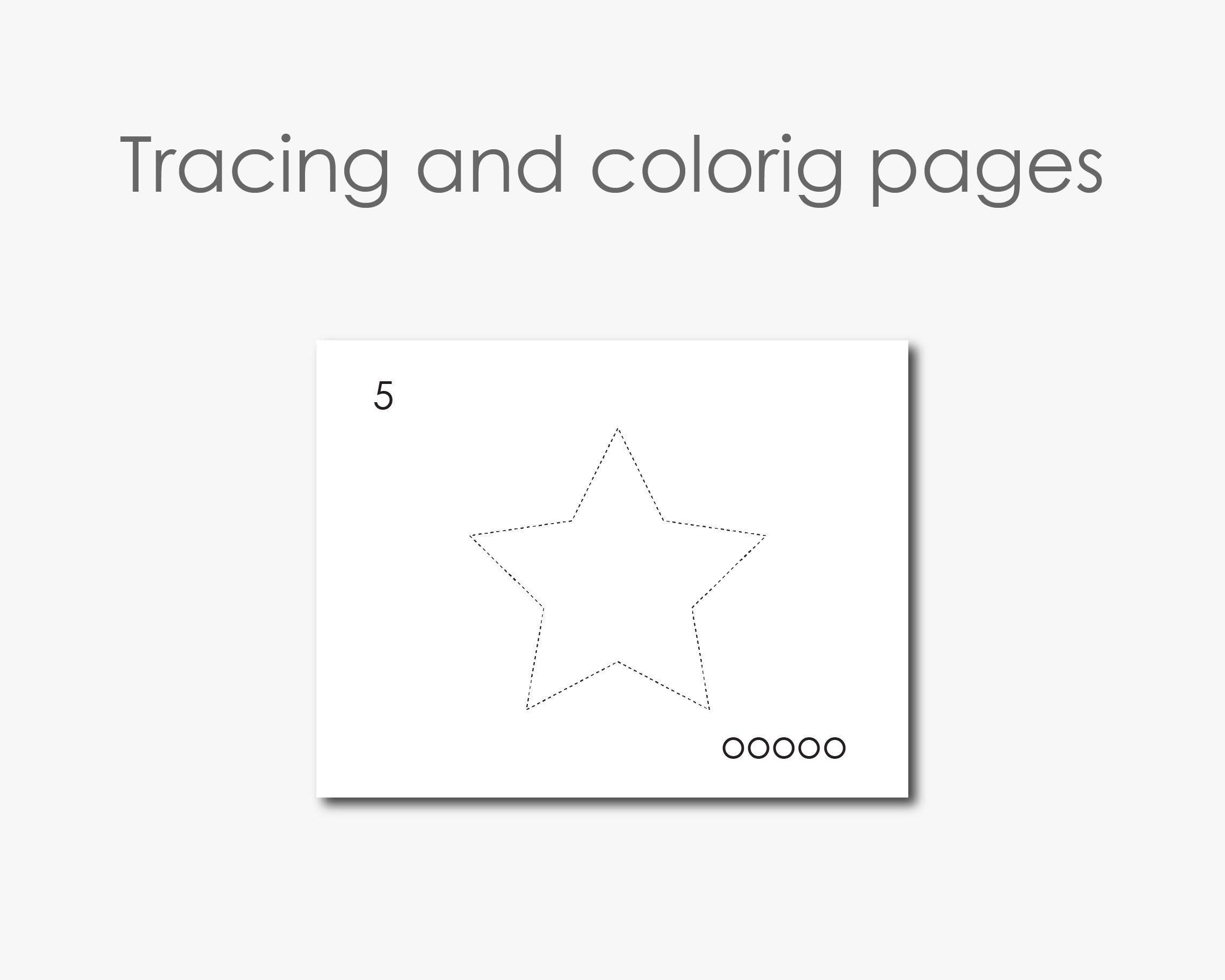 Stars flashcards Stars activity Counting tracing | Etsy