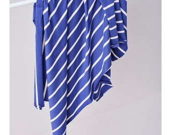 Nova Stripe Jersey lapis / shell meetMilk Tencel Modal Biobaumwolle