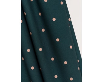 Crepe de viscosa EcoVero de 50 cm Jolly Dots verde botella Mind the Maker