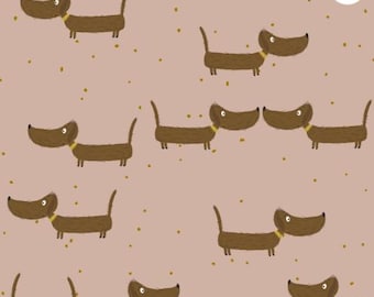 40 cm resto Dachshund Bodo jersey orgánico rosa Lillestoff Lillemo