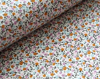 50cm Biojersey Missy Fleurs, Stoffonkel Blumen Streublümchen