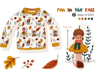 50 cm Diversión en otoño Lillestoff Bora jersey orgánico