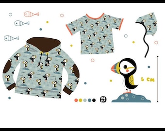 50 cm de jersey orgánico sobrante Puffin Lillestoff