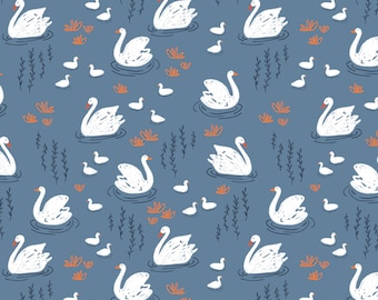 Resto de 46 cm de jersey orgánico Swan Lake Swan Lillestoff