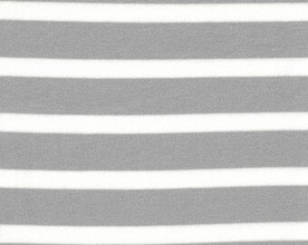 50cm Bio Interlock Jersey Ringel Streifen alloy grey/weiß C.Pauli