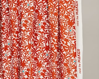 50 cm EcoVero Viscose Crepe Flowery pumpkin, mind the Maker