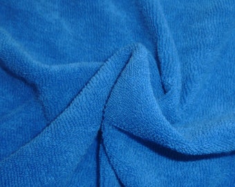 50cm Bio Strickfrottee uni nautical blue blau royalblau