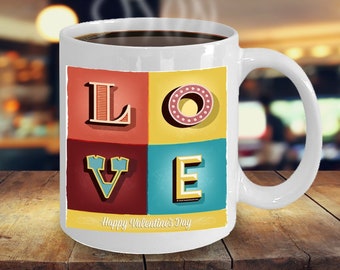 Happy Valentine's Day Romantic Valentine's Day Mug - Perfect Gift For Lovers To Celebrate Romance