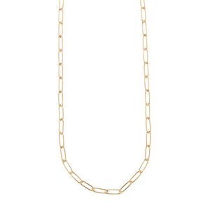 Paper Clip Style Long Necklace